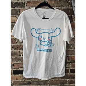 Cinnamoroll Shirt Mens Small White Sanrio Kawaii Anime Graphic Tee T-Shirt